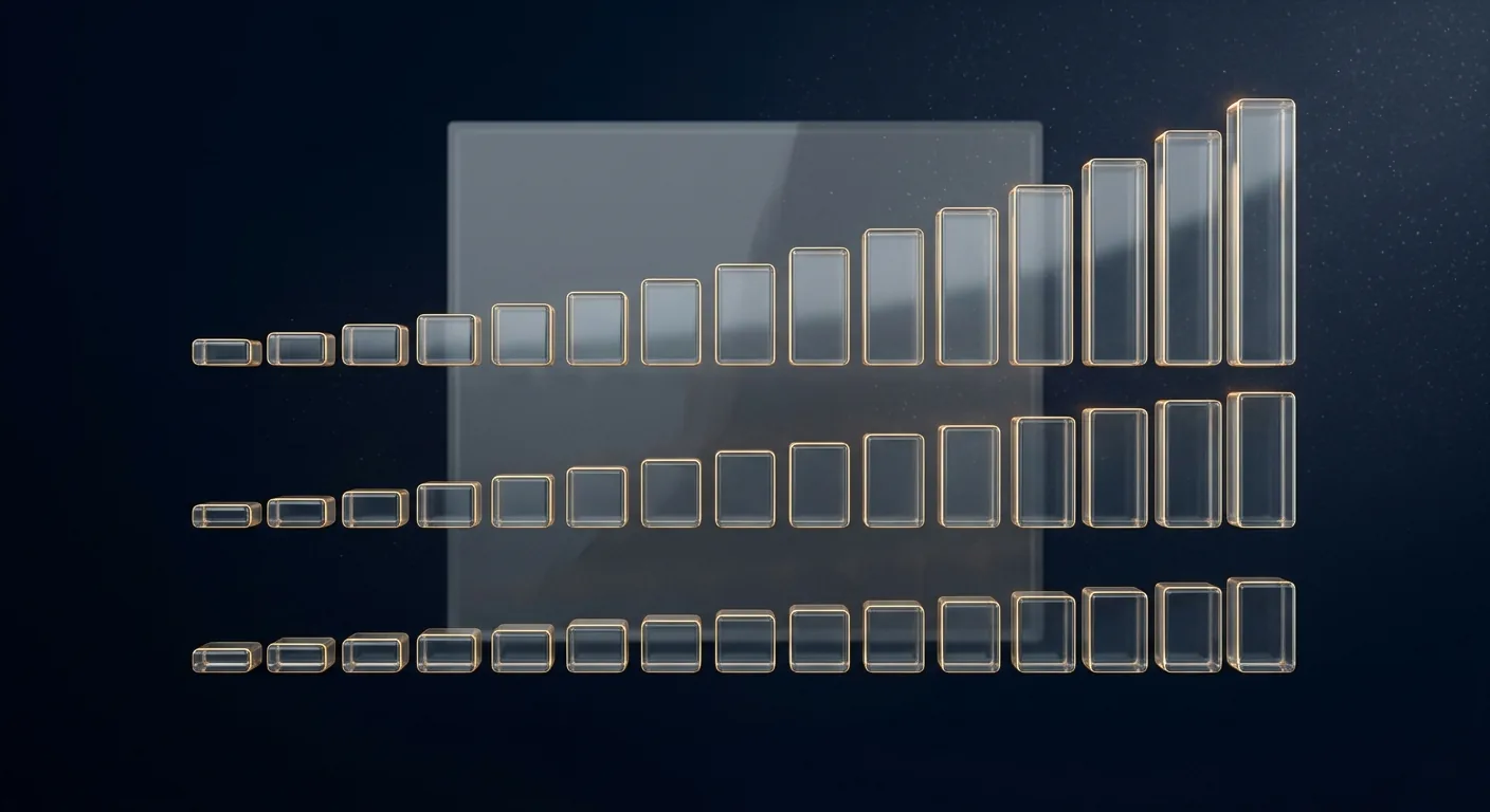 Dark technical chart showing three horizontal bands of ascending bars labelled one agent, six agents and ten agents, with a faint greyed-out block behind them labelled model latency, excluded.